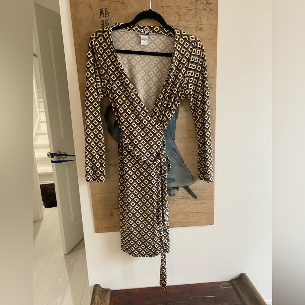 silk knit wrap dress